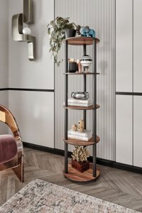 Olea Home Masivo 5 Bölmeli 5 Raflı Kahverengi Kitaplık