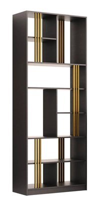 Kelebek Cornelli 18 Bölmeli 18 Raflı Suntalam 230x100x40 cm Siyah Kitaplık