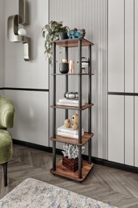 Olea Home Masivo 5 Bölmeli 5 Raflı Ahşap 34x34 cm Meşe Kitaplık