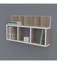 Kenzlife Hayal 4 Bölmeli 2 Raflı Suntalam 30x60x20 cm Beyaz-Tori Kitaplık