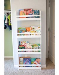 Aden Home Montessori 4 Bölmeli 4 Raflı Ahşap 120x70x10 cm Beyaz Kitaplık