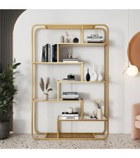Larissa Design Dekoratif 10 Bölmeli 10 Raflı Metal Gold Kitaplık