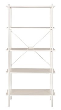 Adore Mobilya Retro 5 Bölmeli 5 Raflı Metal 80x163x40 cm Vizon Kitaplık