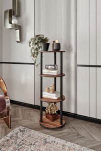 Olea Home Masivo 4 Bölmeli 4 Raflı Kahverengi Kitaplık