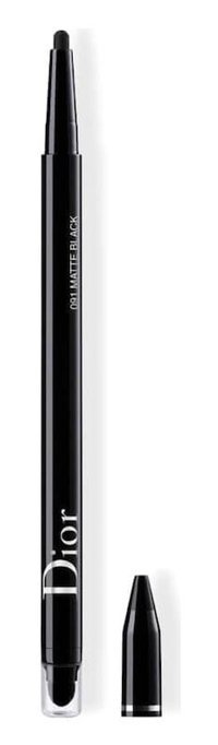 Dior Diorshow 24H Stylo 091 Matte Black Çift Taraflı Suya Dayanıklı Mat Pastel Siyah Kalıcı Kalın Uçlu Kalem Eyeliner