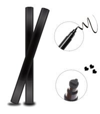 Tikatti Kalp Desenli Çift Taraflı Suya Dayanıklı Mat Pastel Siyah Kalıcı İnce Uçlu Keçe Likit Eyeliner