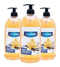 Deep Fresh Vanilya Alkolsüz Parabensiz 3'lü Sıvı Sabun 1 lt