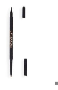Revolution Felt & Kohl Çift Taraflı Suya Dayanıklı Mat Koyu Kahverengi Kalıcı İnce-Kalın Uçlu Keçe Kalem Eyeliner