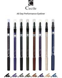 Cecile All Day Performance Çift Taraflı Suya Dayanıklı Mat Pastel Mavi Kalıcı İnce-Kalın Uçlu Kalem Eyeliner