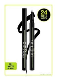 Maybelline New York Tattoo Liner Ink Suya Dayanıklı Mat Siyah Kalıcı İnce Uçlu Keçe Kalem Eyeliner