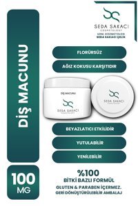 Seda Sakacı Cosmetology Beyazlatıcı Organik Florürsüz Diş Macunu Tableti 100 mg