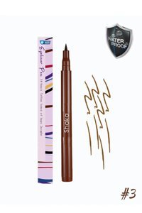 Shaka 3 Suya Dayanıklı Mat Pastel Kahverengi Kalıcı İnce Uçlu Keçe Kalem Eyeliner