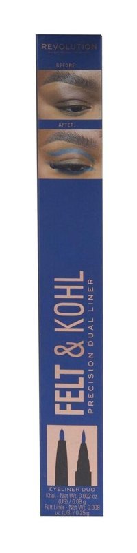 Revolution Felt & Kohl Suya Dayanıklı Mat Pastel Mavi Kalıcı İnce Uçlu Keçe Kalem Eyeliner