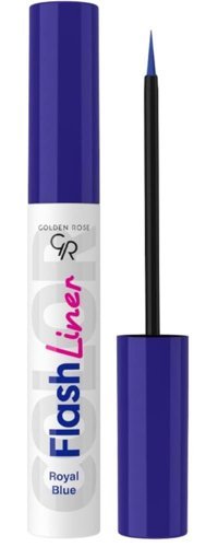 Golden Rose Flash Liner Suya Dayanıklı Mat Neon Mavi Kalıcı İnce Uçlu Fırça Likit Eyeliner