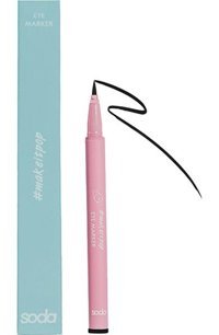 Soda Eye Marker 101 Suya Dayanıklı Saten Siyah Kalıcı İnce Uçlu Keçe Kalem Eyeliner
