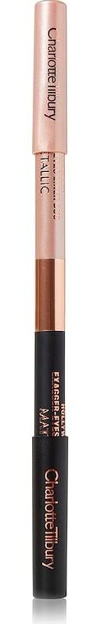 Charlotte Tilbury Hollywood Exagger Çift Taraflı Suya Dayanıklı Siyah Kalıcı İnce-Kalın Uçlu Kalem Eyeliner