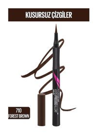 Maybelline New York Hyper Percise All Day 710 Suya Dayanıklı Mat Koyu Kahverengi Kalıcı İnce Uçlu Keçe Kalem Eyeliner