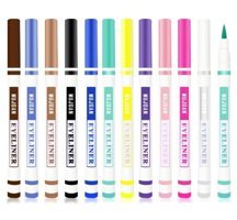 Müjgan 12 Renk Suya Dayanıklı Mat Neon Çok Renkli Kalıcı İnce Uçlu Keçe Kalem Eyeliner