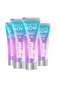 Signal White Now Glossy Shine Naneli Florürlü Diş Macunu 4x75 ml