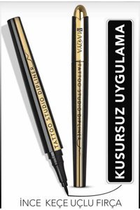 Maqya Cosmetics Tattoo Studio Suya Dayanıklı Mat Siyah Kalıcı İnce Uçlu Keçe Kalem Eyeliner