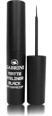 Gabrini Waterproof 12 M Suya Dayanıklı Mat Siyah Kalıcı İnce Uçlu Fırça Likit Eyeliner