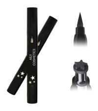 Aily Cosmetics Rosesia Çift Taraflı Suya Dayanıklı Mat Siyah Kalıcı İnce-Kalın Uçlu Keçe Kalem Eyeliner