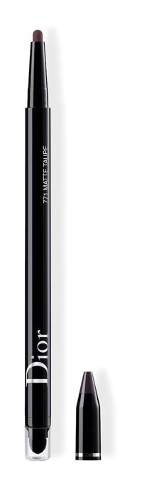 Dior 771 Matte Taupe Çift Taraflı Suya Dayanıklı Mat Siyah Kalıcı İnce-Kalın Uçlu Kalem Eyeliner