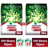 Ariel Oxi Extra Hijyen Renkliler ve Beyazlar İçin 66 Yıkama Toz Deterjan 10 kg