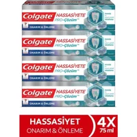 Colgate Hassasiyete Pro Çözüm Naneli Organik Florürlü Diş Macunu 4x75 ml