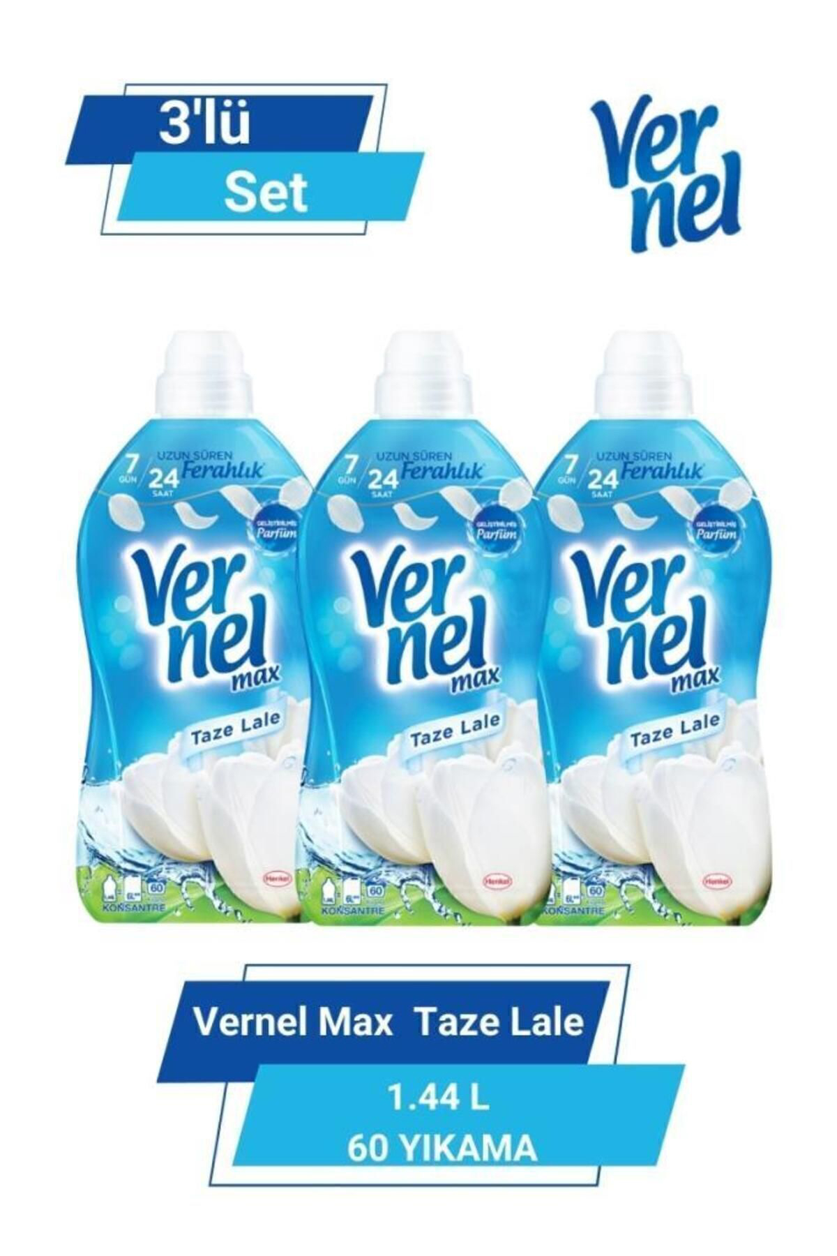 Vernel Max Konsantre Taze Lale 60 Yumuşatıcı 3x1.44 lt
