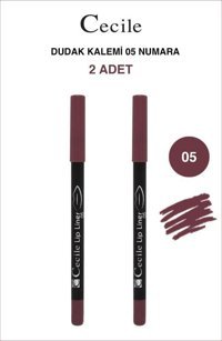 Cecile No:05 İnce Mat Dudak Kalemi Mor 2 Adet