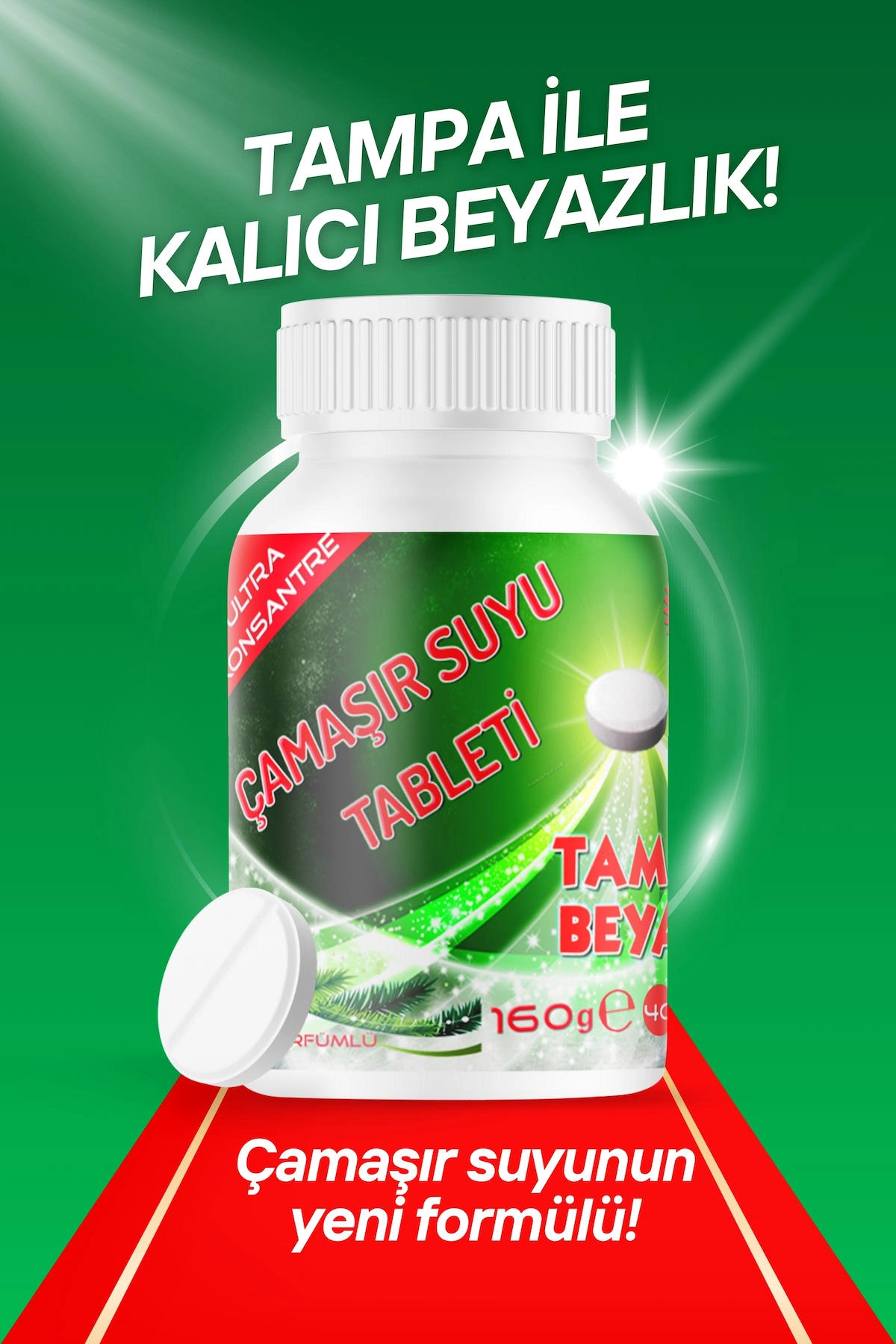 Tampa Banyo-Mutfak İçin Konsantre Çamaşır Suyu Tableti 160 gr