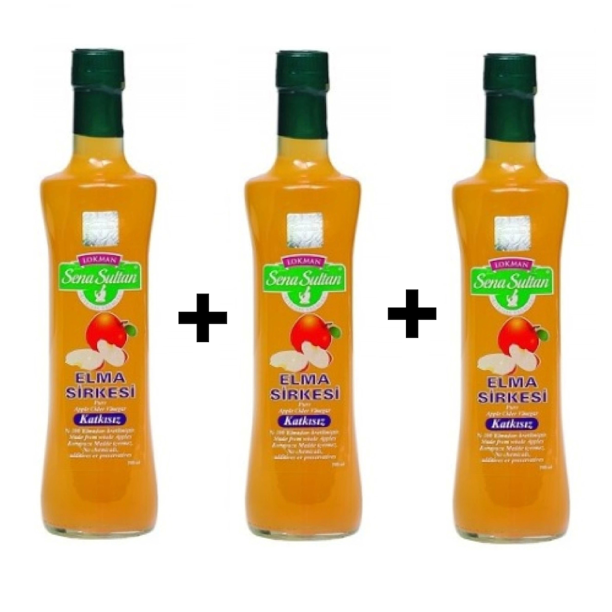 Lokman Katkısız Elma Sirkesi 3x500 ml