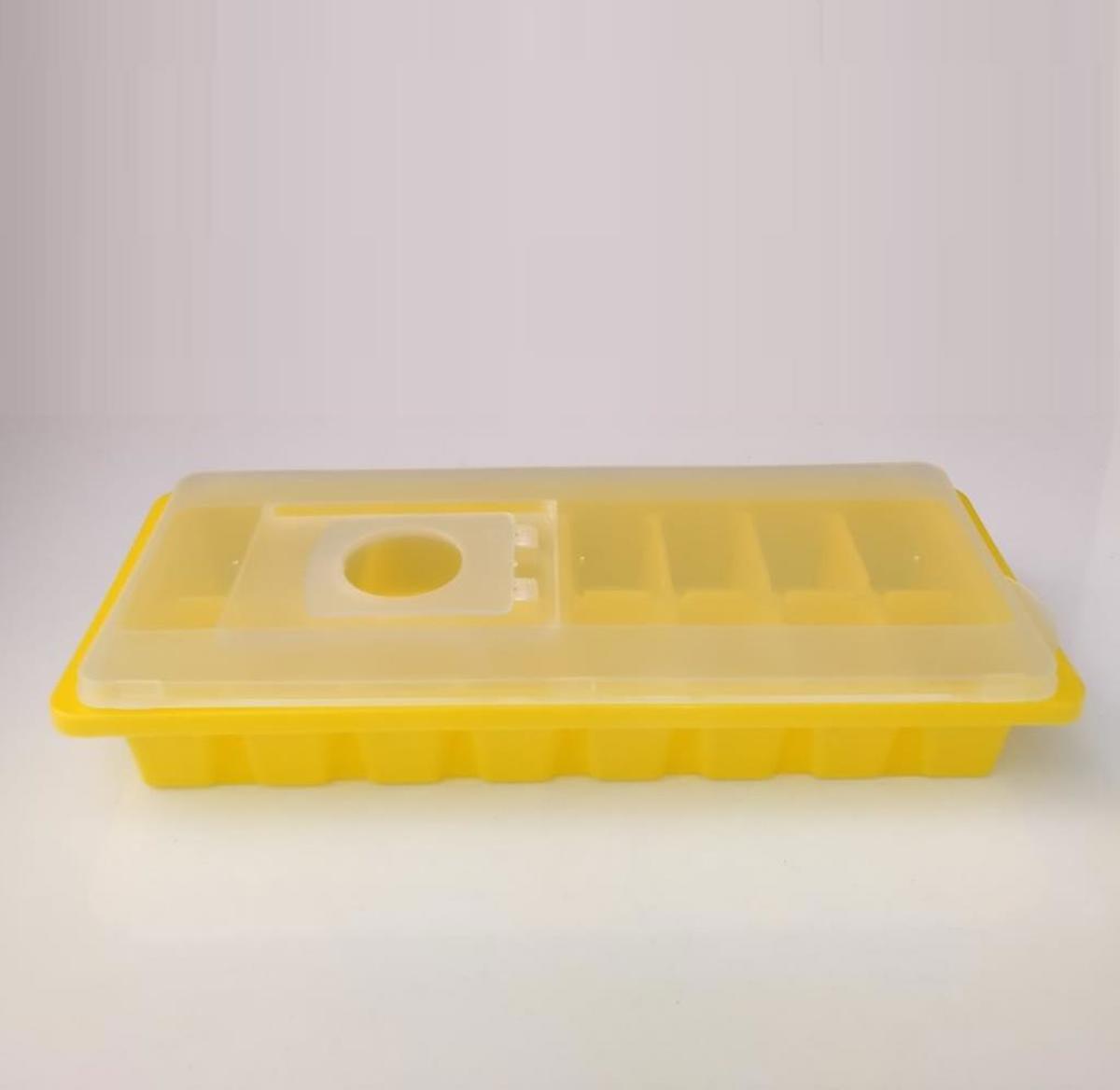 Aryıldız KPM Plastik Kapaklı Sarı Kare Buz Kalıbı