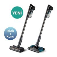 Philips Aqua Plus 8000 Serisi XC8053/01 Islak Kuru Hepa Filtreli Kablosuz Şarjlı Dikey Süpürge Siyah