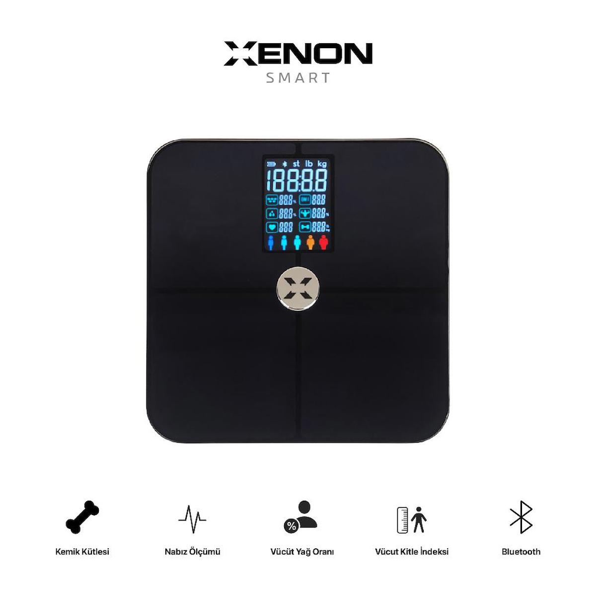 Xenon Smart 8702 Yağ Ölçen Vücut Analizi Yapan Bluetooth Kas Ölçen Cam Dijital Akıllı Tartı