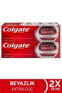 Colgate Optic White Extra Kömürlü Organik Florürlü Diş Macunu 2x75 ml