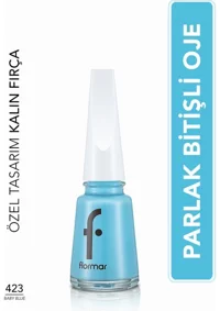 Flormar Nail Enamel 423 Mavi Parlak Oje