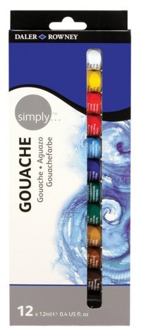 Daler Rowney Simply Mini Çok Renkli 12x15 ml Guaj Boya Seti