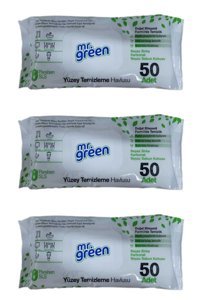 Mr Green 50 Yaprak 3'lü Paket Islak Mendil
