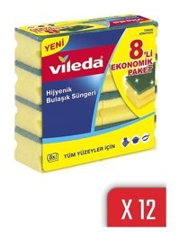 Vileda Hijyenik Oluklu 12x8'li Bulaşık Süngeri