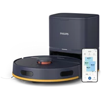 Philips XU2100/20 2000 Haritalı Çöp İstasyonlu Moplu Hepa Filtreli Siyah Robot Süpürge