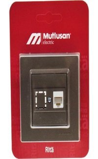 Mutlusan Data Çerçeveli Sıva Üstü Tekli Priz Antrasit