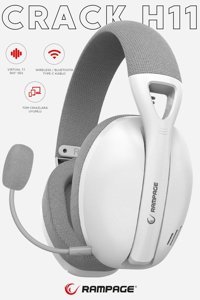 Rampage RM-H11 7.1 USB Mikrofonlu Kablolu Kulak Üstü Kulaklık Beyaz