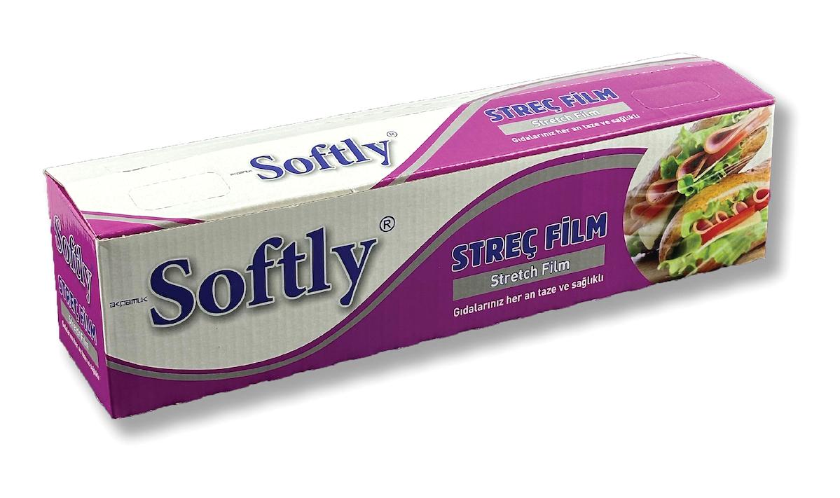Softly 100 metre 8 Mikron Şeffaf Streç Film