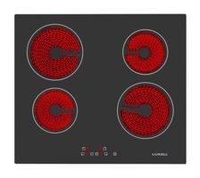 Luxell V6-04 T Gazlı ve Elektrikli Vitroseramik 4 Gözlü Dokunmatik Gri Ankastre Ocak