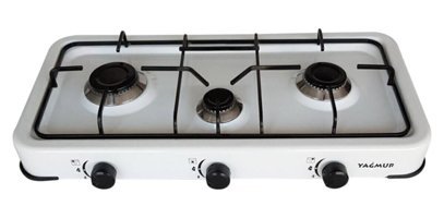 Uğur Xx-113 Gazlı Emaye 3 Gözlü Beyaz Set Üstü Ocak