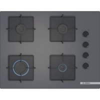 Bosch POP7C9P30O Doğalgazlı Cam 4 Gözlü Gri Ankastre Ocak