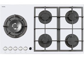 Vestel AO-9115 B-DW Doğalgazlı Cam 5 Gözlü Beyaz Ankastre Ocak
