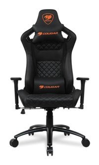 Cougar CGR-EXPLORE Ortopedik Suni Deri Oyuncu Koltuğu Siyah